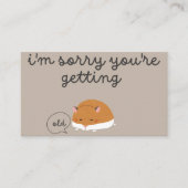 grappige verjaardagskaarten visitekaartje (Voorkant)