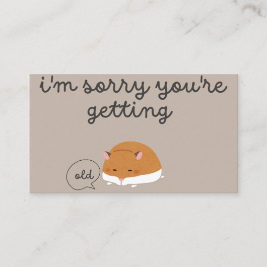 grappige verjaardagskaarten visitekaartje (Voorkant)