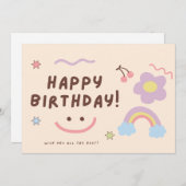 Grappige verjaardagskaarten voor kinderen  (Voorkant / Achterkant)