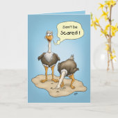 Grappige verjaardagskaarten: wees niet bang kaart (Gele Bloem)