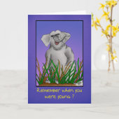 Grappige verjaardagskaarten: weet je nog wanneer? kaart (Gele Bloem)