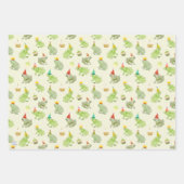 Grappige verjaardagskikkers met de hand geïllustre inpakpapier vel (Voorkant 3)