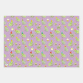 Grappige verjaardagskikkers met de hand geïllustre inpakpapier vel (Voorkant 2)