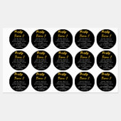 Grappige verjaardagslabels labels (Vel)