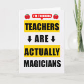 Grappige verjaardagsleraren zijn eigenlijk tovenaa kaart (Voorkant)