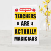 Grappige verjaardagsleraren zijn eigenlijk tovenaa kaart (Gele Bloem)