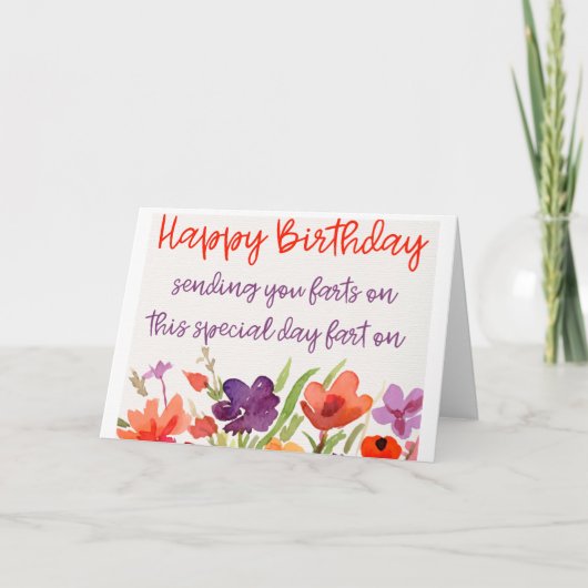 Grappige verjaardagsscheten kaart (Voorkant)