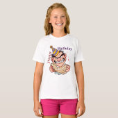 Grappige verjaardagssticker t-shirt (Voorkant volledig)