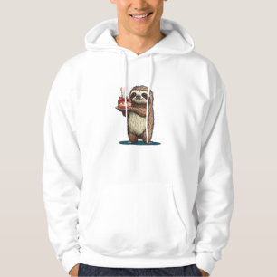 Grappige verjaardagstaart met luiaardkostuum voor hoodie