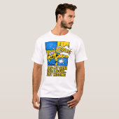 Grappige verjaardagstaart Splat-Minion Humorous T-shirt (Voorkant volledig)