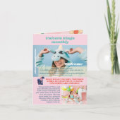 Grappige verjaardagsuitnodiging, Eenhoorn Liefde, (Voorkant)