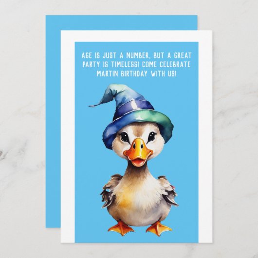 grappige verjaardagsuitnodiging is slechts een get kaart (Voorkant / Achterkant)