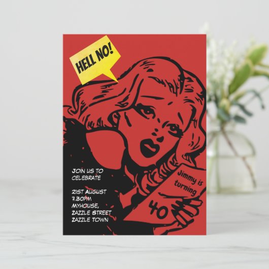 GRAPPIGE Verjaardagsuitnodigingen voor Over de Heu Kaart (Staand voorkant)