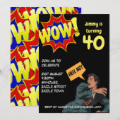 GRAPPIGE Verjaardagsuitnodigingen voor over de Hil Kaart (Voorkant / Achterkant)