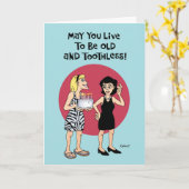 Grappige verjaardagswens voor zus kaart (Gele Bloem)