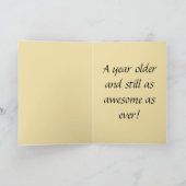 Grappige verjaardagswenskaart voor klassieke auto kaart (Binnen)