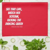 Grappige Verkeerd Verstaane Dancing Queen Songteks Theedoek (Gevouwen)