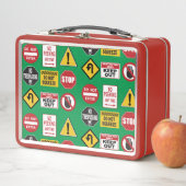 Grappige verkeersborden stoppen niet invoeren waar (In situ)