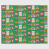 Grappige verkeersbordstop Voer geen waarschuwingen Cadeaupapier (Vlak)