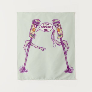 Grappige verkeerslichten wandkleed