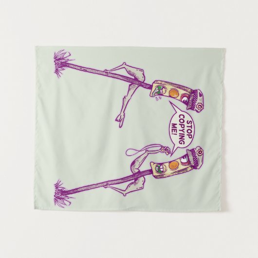 Grappige verkeerslichten wandkleed (Voorkant (horizontaal))