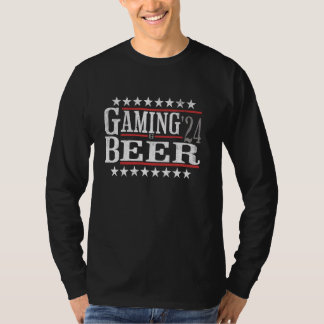 Grappige Verkiezingen Gaming en Bier 2024 T-shirt