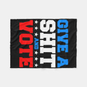Grappige verkiezingen - Geef een stem en stem Fleece Deken (Voorkant (Horizontaal))