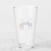 Grappige verkiezingen thema pro democraten Biden 2 Glas (Achterkant)