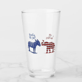 Grappige verkiezingen thema pro democraten Biden 2 Glas