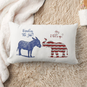 Grappige verkiezingen thema pro democraten Biden 2 Kussen