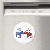 Grappige verkiezingen thema pro democraten Biden 2 Magneet (Insitu (Vaatwasser))