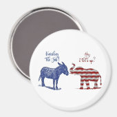 Grappige verkiezingen thema pro democraten Biden 2 Magneet (Voorkant / Achterkant)