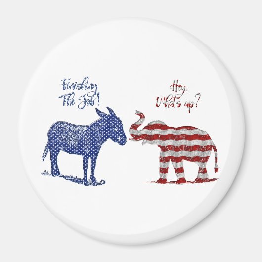 Grappige verkiezingen thema pro democraten Biden 2 Magneet (Voorkant)