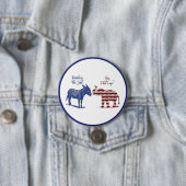 Grappige verkiezingen thema pro democraten Biden 2 Ronde Button 7,6 Cm (In situ)