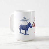 Grappige verkiezingen thema pro Republikein Trump Koffiemok (Voorkant links)