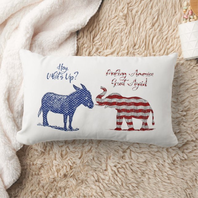 Grappige verkiezingen thema pro Republikein Trump  Kussen (Deken)