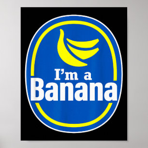 Grappige Verkleed Ik Ben Een Banaan Halloween Kost Poster