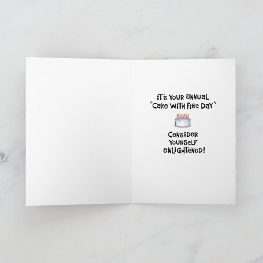 Grappige Verlichting Verjaardag Kaart (Binnen)