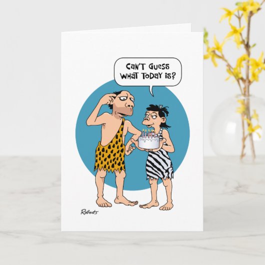 Grappige Verlichting Verjaardag Kaart (Gele Bloem)