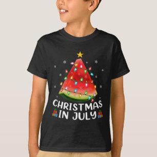 Grappige Verlichting Watermeloen Kerstboom Zomer K T-shirt