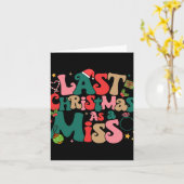 Grappige verloofde kerst mijn laatste kerst als mi kaart (Gele Bloem)