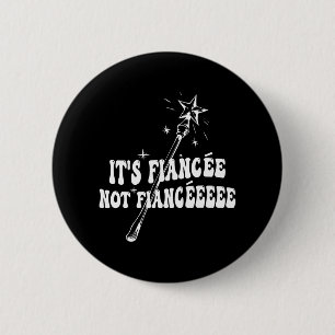 Grappige verloofde verlovings bruidsfeest toversta ronde button 5,7 cm