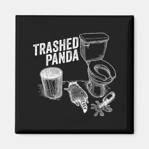 Grappige Verlopen Panda Dronken Wasbeer Meme Alcoh Magneet