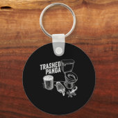 Grappige Verlopen Panda Dronken Wasbeer Meme Alcoh Sleutelhanger (Voorkant)