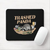 Grappige Verlopen Panda Wasbeer Wordt Dronken Wasb Muismat (Met muis)