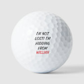 Grappige Verloren Bal Custom Naam Golfbal (Voorkant)