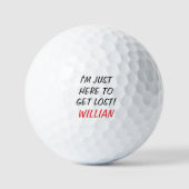 Grappige Verloren Bal Custom Naam Golfbal (Voorkant)