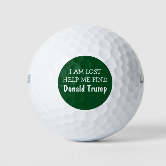 Grappige verloren Donald Trump Golfballen (Voorkant)