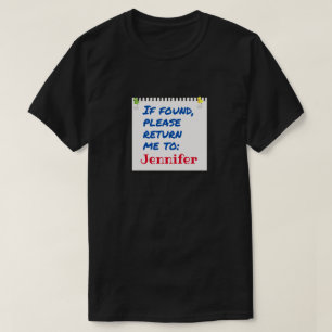 Grappige Verloren Echtgenoot Aangepaste Naam T-shirt