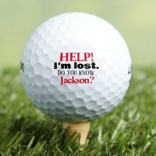 Grappige verloren gepersonaliseerde golfballen